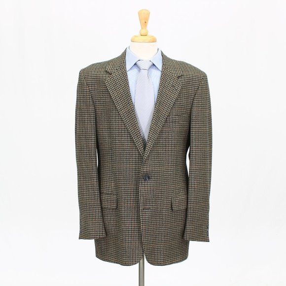 Orvis 42L Beige Check 2-Button Sport Coat Blazer Jacket B230 - Picture 1 of 11